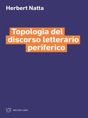cover image of Topologia del discorso letterario periferico